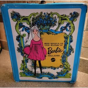 Vintage 1968 Mattel The World of Barbie Doll Case Carry Original No. 102